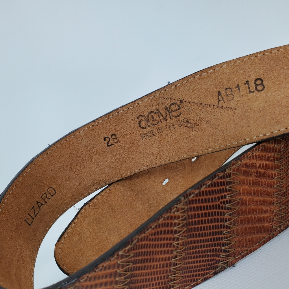 ACME Lizard Large Removable Buckle Belt Like New! - Picture 4 of 8